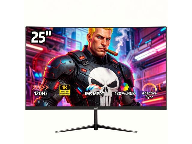 24.5 inch 1920 x 1080 (FHD) Gaming Office Monitor, 120Hz Computer PC Monitor, Adaptive-Sync, HDR Ready, HDMI, VGA Port,VESA Mountable, Tilt, 3-Side...