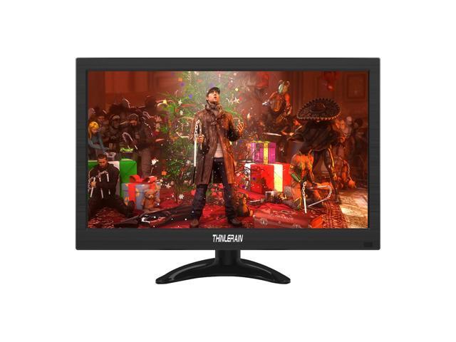 13.3 inch Small PC Monitor 1366x768 Mini LED Monitor with HDMI VGA AV BNC USB Intput, for Fire Stick Computer Xbox Ras pi, Built-in Speaker