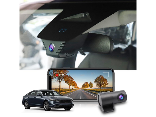 Front 2160P+Rear 1080P Dash Cam for Honda Accord 2023-2025 Hybrid EX LX Sport Touring EX-L (Gen11), OEM Style, Dual HD Video, Loop Recording, WiFi...