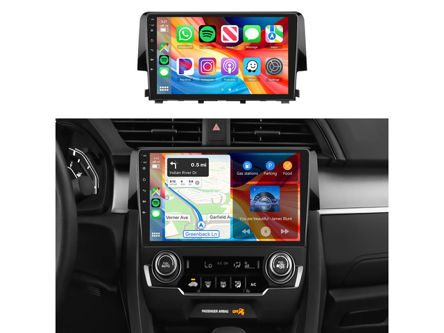 5Ghz Wifi 2G+64G for Honda Civic 2016-2020 Radio,Android 15 Build-in DSP EQCar Stereo with 5.0Bluetooth,Wireless Carplay Android Auto,9inch IPS...