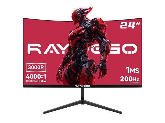 24 Inch Curved Gaming Monitor, 200Hz/180Hz, FHD 1080P Computer Monitor, 1ms MPRT, 4000:1 Contrast Ratio, FreeSync, Eye-Care, HDMI, DP, VESA Mount...
