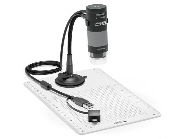 USB Digital Microscope 250x, 2MP Micro Camera with Flexible Arm Stand - Handheld USB & USB-C Microscope, Windows, Mac, ChromeOS, Linux, Android,.