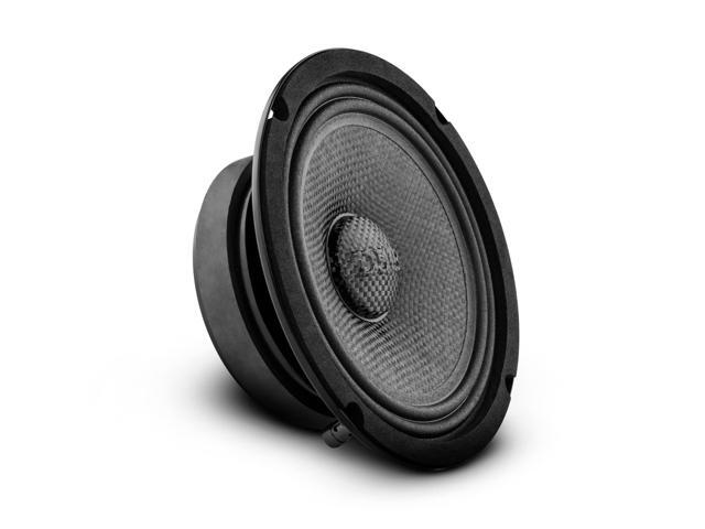 PRO-CF6.4SL 6.5' Slim Speaker 500 Watts RMS Max Power 4-Ohms Carbon Fiber Cone Water Resistant Mid-Bass Loudspeaker - Great Speaker for Motorcycles.
