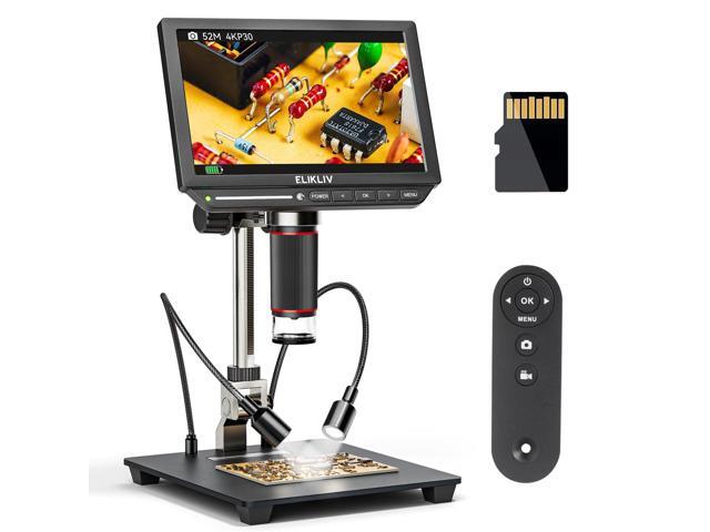 4K Digital Microscope, EM4K 8' Coin Microscopes 2000x, 52MP HDMI Microscopes, Soldering Microscope for Adults, Micro scopes for Electronics Repair,...