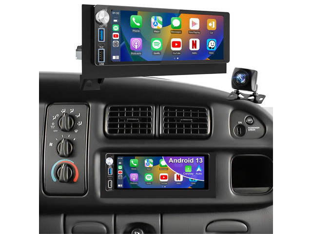 64G 5GWiFi Upgrade Car Radio for Dodge Ram 1500/2500/3500 1994-2002, Jeep Wrangler 1997-2002, Cherokee 1997-2001, 6.86inch Grand Cherokee Stereo...