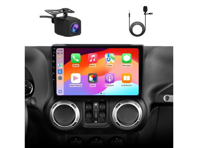 Car Radio Stereo Upgrade for Jeep Wrangler JK 2007-2018 Dodge Ram Android 13 with Wireless CarPlay Android Auto