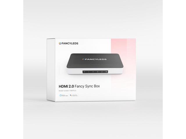 Fancy Sync Box Ambient TV Backlighting Syncing Box HDMI 2.0 All TV Sizes Fancyleds (56' to 65')