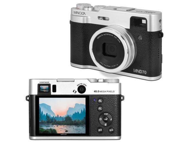 Retro Digital Camera 48MP Autofocus Compact with 5K Ultra HD Video, Rear Selfie Lens, 16x Zoom, WiFi, 2.8-inch LCD Screen, Digital Stabilization,...