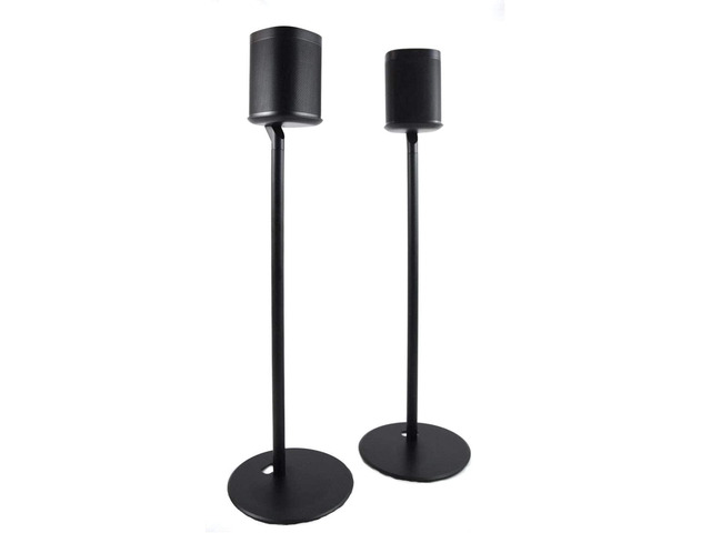 Fixed Height Floor Stand Compatible with Sonos One, SL and Play:1 Speaker 2 Pack YN-ONE Pair (Black)