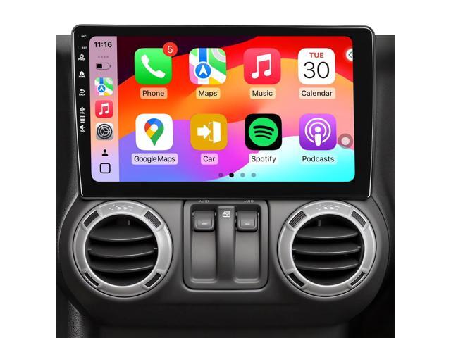 Car Radio Stereo for Jeep Wrangler JK 2007-2018 Dodge Ram 2009-2012, Android 13/ 10inch QLED IPS Touch Screen/Wireless Carplay/Android.