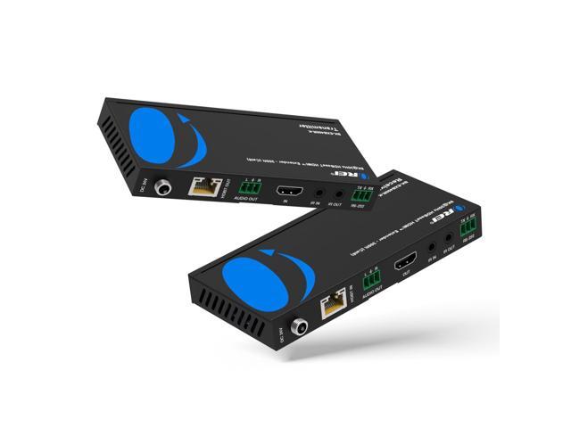 4K @ 120Hz HDMI Over Ethernet Extender Balun - HDBaseT UltraHD 8K@30hz CAT6/7 Cable with HDR, CEC & IR Control, RS-232 Up to 400 Ft Power Over...