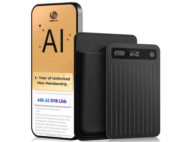 UMEVO Note Plus AI Voice Recorder: Unlimited Transcribe & Summarize, AI Note Taking Device 64GB with Case, App Control, 140 Languages for Calls,.
