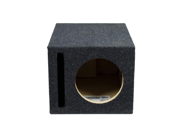 8 inch Vented Enclosure Carpeted Car Subwoofer Speaker Box - Improves Audio Quality, Sound and Bass - High Grade MDF Construction with Nickel...