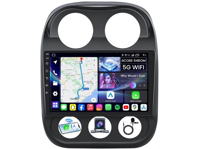 [4Core+64GB] Car Radio Stereo for Jeep Compass Patriot 2010-2016: Upgrade 5G WiFi 10.4' 1280 * 800 Touchscreen Head Unit Wireless Carplay Android...