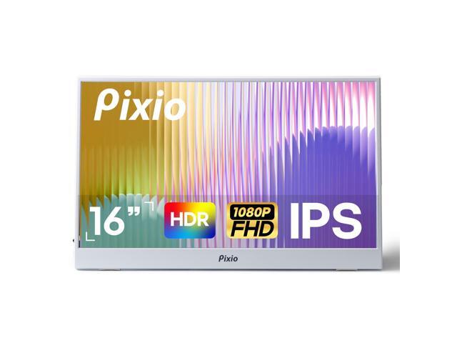 PX160 Wave White Portable Monitor 15.6 inch 60Hz FHD 1080p IPS Panel HDR Screen Cover Stand USB-C HDMI Laptop Screen Extender Portable Monitor for...