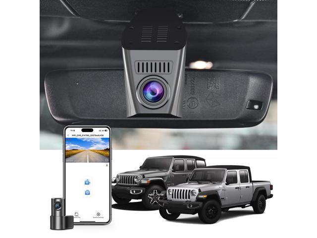 Front 4K & Rear 1080P Dash Cam Custom Fit for Jeep Gladiator JT 2020 2021 2022 2023 & Wrangler JL 2018-2023 etc, UHD 2160P, App & WiFi, GPS, 128GB...