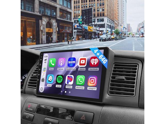 4+64G Car Radio for Toyota Corolla EX 2005 2006 2007 2008 2009 2010 2011 2012, 9' Touch Screen for Corolla Car Stereo Upgrade Carplay Android Auto.