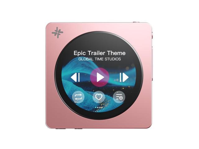 DISC Portable HiFi Music Player, Dual DAC Digital Audio Player with 3.5mm & 4.4mm Outputs, Bluetooth 5.4 LDAC,Touchscreen (Pink)