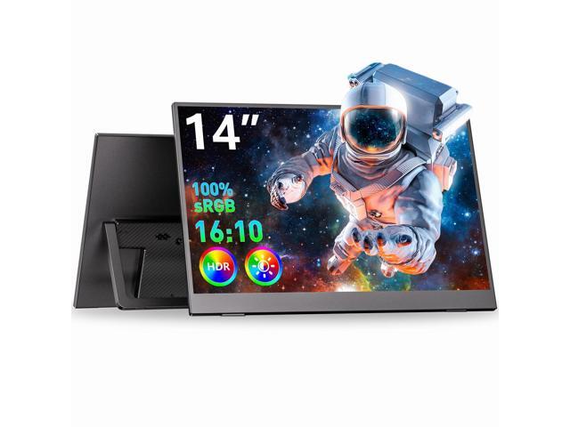 Portable Monitor 14' Kickstand Portable Monitor for Laptop, Ultra Slim Built-in 180° Adjustable Stand, Second Screen for Laptop, Desktop, Tablet,...