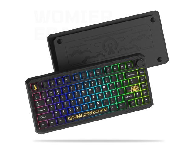 ERA75 75% Wireless Mechanical Keyboard with VIA/QMK, Knob Full Aluminum Custom Keyboard, Pre-lubed POM Switches RGB Creamy Gaming Key Board, 3-Mode...