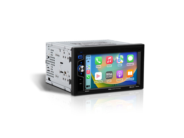 Elite Series BE62CP Car Stereo - Apple CarPlay, Double Din, 6.2 Inch Touchscreen, Bluetooth, No CD DVD Player, AM/FM Radio Receiver