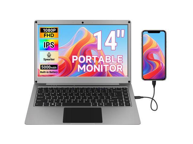 Portable Monitor with Keyboard,14inch 1080P FHD Lapdock Compatible with Mini PC/Phone/PC/Game Console,CrowView Note with RPi5 & Jetson...