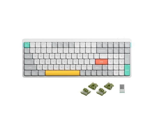 Air96 V2 Wireless Mechanical Keyboard,100 Keys Gaming Keyboard,Supports Bluetooth 5.1,2.4G and Wired Connection,for PC/Laptop/Windows/Mac -White.