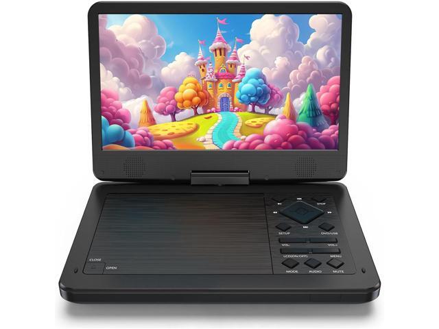 12.5' Portable DVD Player with10.1 HD IPS Screen for Kids,Car DVD Player with Headrest Mount, 360° RF Remote Control, 2 Earphone Jacks, 5h Battery,.