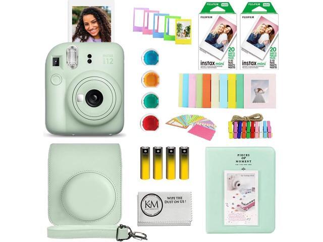 INSTAX Mini 12 Instant Film Camera Mint Green Bundled with INSTAX Mini Instant Film 40 Exposures + Instax Accessory Bundle + AA Batteries +...