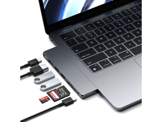 7 in 1 USB C Hub Multiport Adapter Pro Slim, USB C Dongle, 100W Charging, 4K HDMI, USB 4, USB 3.2 Gen 2, SD/Micro Card Reader for Mac, MacBook...