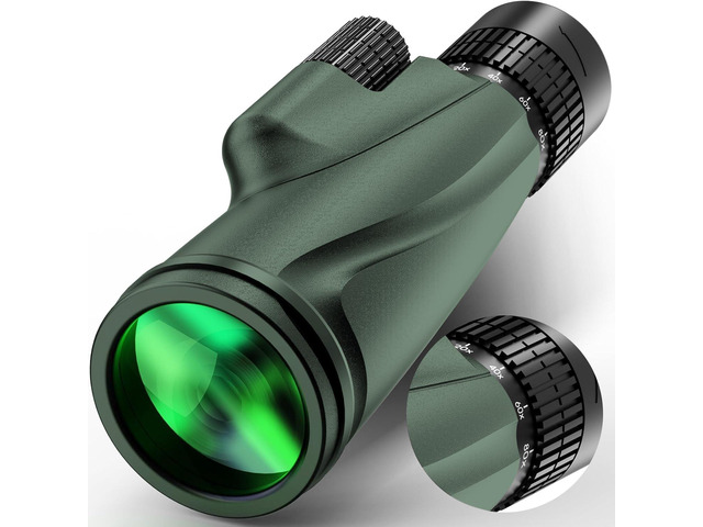 Monocular Telescope 80 x 100 High Powered Monoculars for Adults with Tripod, Monocular for Smartphone Suitable for Bird Watching Larger Vision...