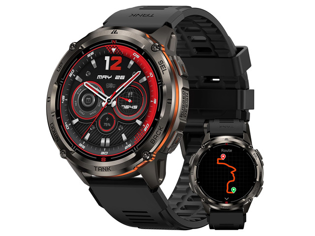 Tank T3 Ultra 2 Smart Watch for Men GPS, Extra-Long Battery, Full Stainless Steel Body Rugged Smartwatch with Bluetooth Calling, 1.43' AMOLED...