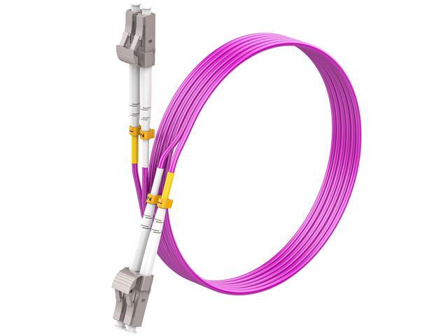 OM4 LC to LC Fiber Patch Cable 200m/656ft, 40G/100Gb 50/125um Multimode Duplex MMF Fiber Optic Cable Cord LSZH(Magenta) - Length Option:0.2m-200m