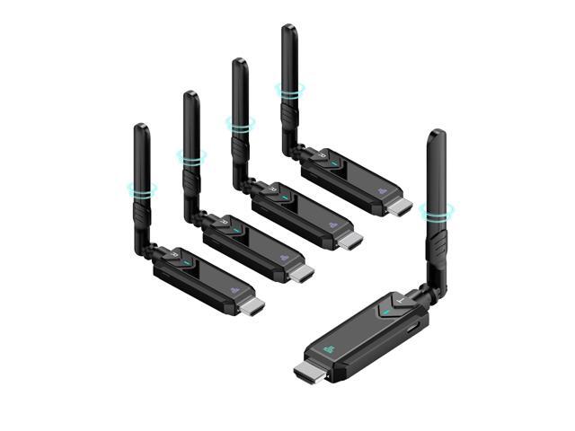 Wireless HDMI Transmitter and Receiver,492FT/150m 4K Decode 1080P Output Plug & Play 2.4G/5.8G Portable HDMI Wireless for Streaming Video and Audio...