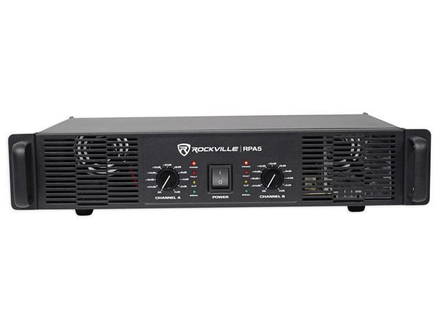 RPA5 2-Channel Power Amplifier, 200W RMS @ 4 Ohm, 1000W Peak, Stereo/Mono Switch, Built-in Crossover, for DJs, Live Sound, and Pro Audio