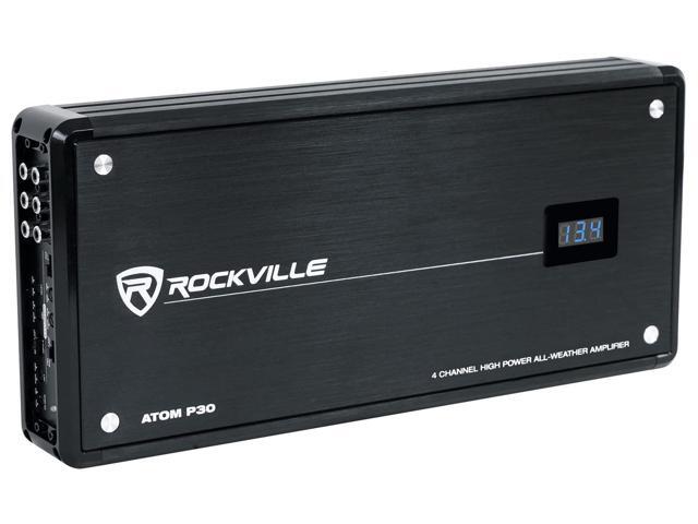 Atom P30 600W RMS (2400W Peak) 4-Channel Marine/ATV/Car Amplifier with Voltmeter