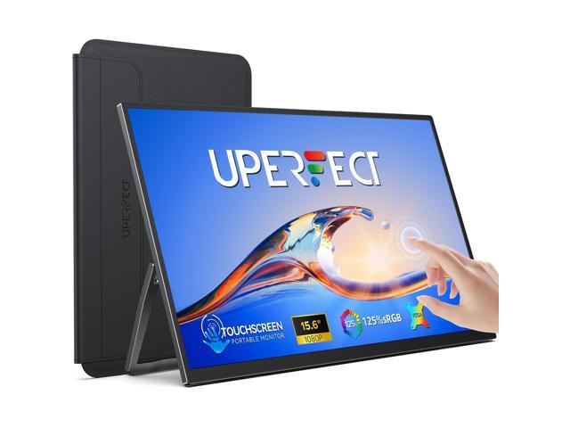 Portable Monitor Touchscreen 15.6 Inch 125% sRGB Travel Monitor Built-in Adjustable Stand, Speaker, VESA Mountable, USB-C HDMI Ultra-Slim Second...