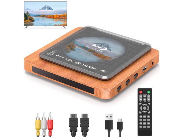 2025 Blu-ray Player with HDMI/AV Cables & Remote, Dolby Audio/DTS, 1080P Plays Blu-ray A1, All DVDs (PAL) USB, Retro Design