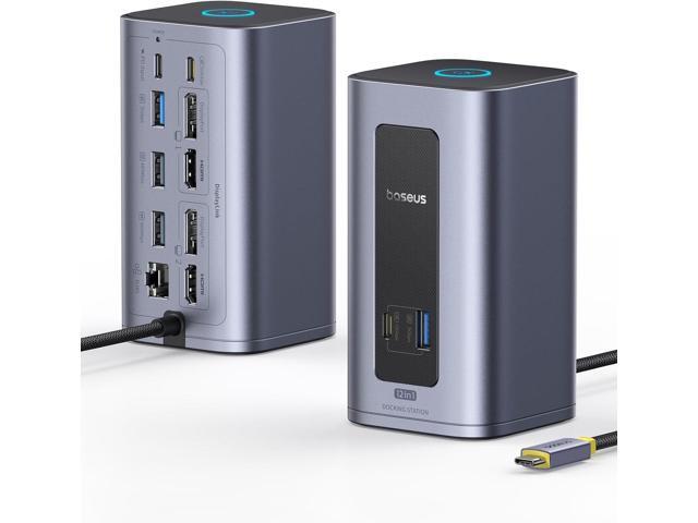 Nomos Air Mac 12 in 1 Docking Station, Dual Monitor Laptop Docking Station with 2K HDMI/DP, 10Gbps USB-C/A, 100W PD, USB C Docking Station...