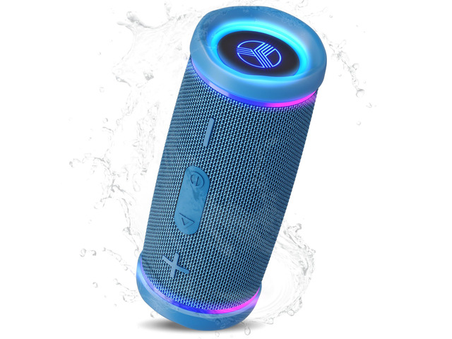 HD77 Waterproof Bluetooth Speaker, 30W Loud 360° Sound, Deep Bass, IPX7, TWS Pairing, RGB Lights, 20H Battery, Portable Wireless Speaker for...