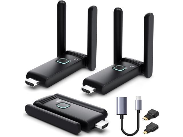Wireless HDMI 2 Receivers and Transmitter,Up to 6 RXs,No Hot,Plug and Play,2.4/5.8GHz Wirelessly Casting to Multiple Screens,50M/165FT,Wireless...
