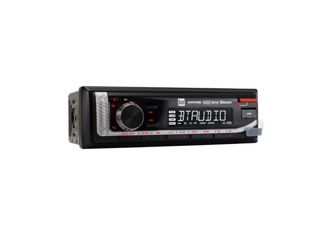 MXD140B Marine Stereo with Built-in Bluetooth Single DIN 8-Character Sunlight-Readable LCD Display Weatherproof AM/FM Stereo Receiver USB...