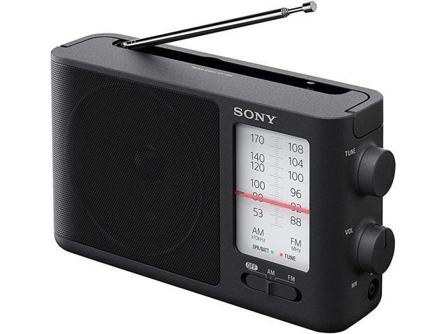 ICF-506 Analog Tuning Portable FM/AM Radio, Black, 2.14 lb