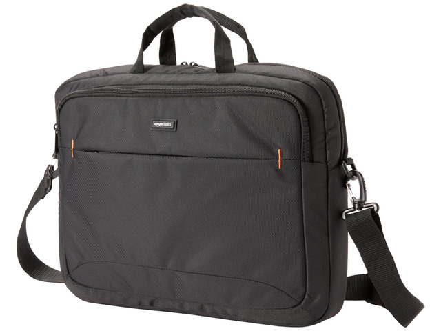 Laptop Carrying Case with Shoulder Strap, 17.3 in, Black, Travel Business Briefcase, 10-Pack