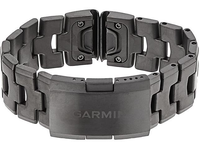 QuickFit 22 Watch Band - Vented Titanium Bracelet with Carbon Gray DLC Coating