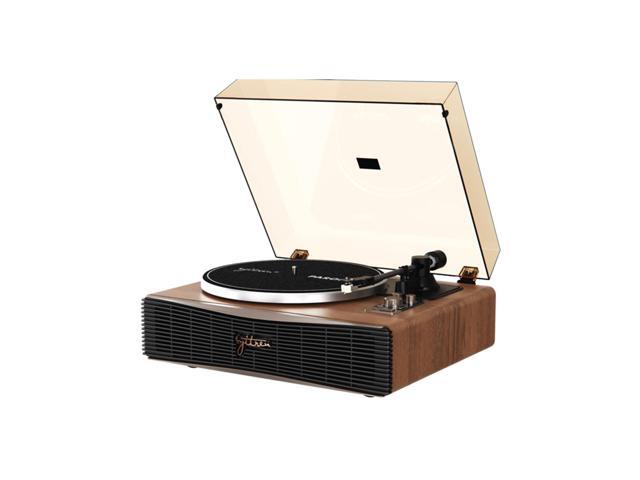 Paron Record Player Vintage Turntable for Vinyl Records with Built-in Speakers Bluetooth Retro Phonograph Wood Walnut