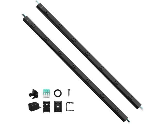 Hardwired Under Cabinet Power Strip 2-Pack, 39.4in, 6 Tamper Resistant Outlets with USB-A & USB-C, Customizable Length, Seamless Under Cabinet...