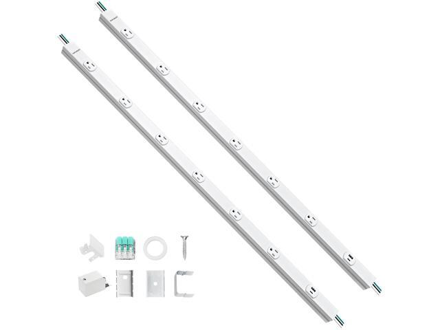2 Pack Under Cabinet Power Strip Hardwire, 39.4-in, 6 Tamper Resistant Outlets with USB-A & USB-C, Seamless Under Cabinet Outlet, Power Strip for...