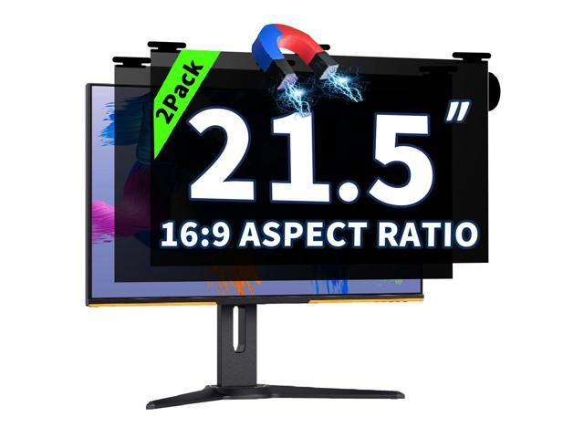 [2 Pack] 2 Pack Magnetic Hanging Computer Privacy Screen 21.5 Inch for 16:9 Widescreen Monitor, Removable Privacy Screen Anti Glare Blue Light...