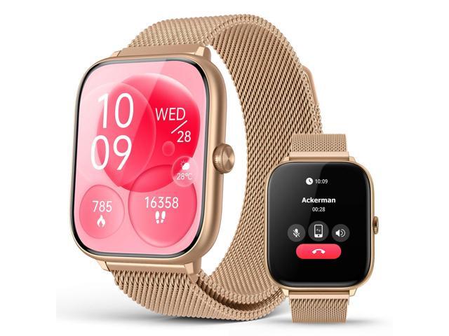 Smart Watch for Women with Blood Pressure Monitor, 2.06' AMOLED Display, IP68 Waterproof Fitness Tracker, 118 Sports Modes, Heart Rate/SpO2/Sleep.